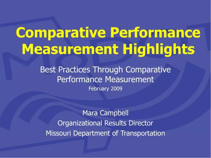 comparative performance measurement highlights