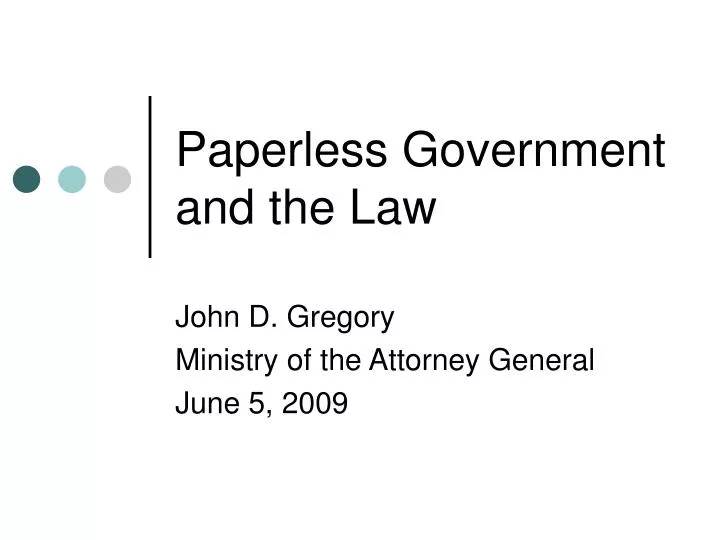 paperless government and the law