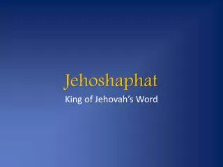 Jehoshaphat