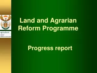 Land and Agrarian Reform Programme