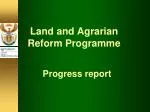 Land and Agrarian Reform Programme - slide 1