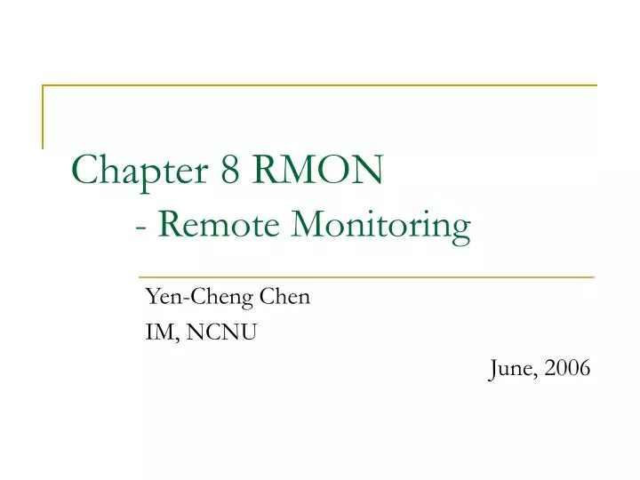 chapter 8 rmon remote monitoring