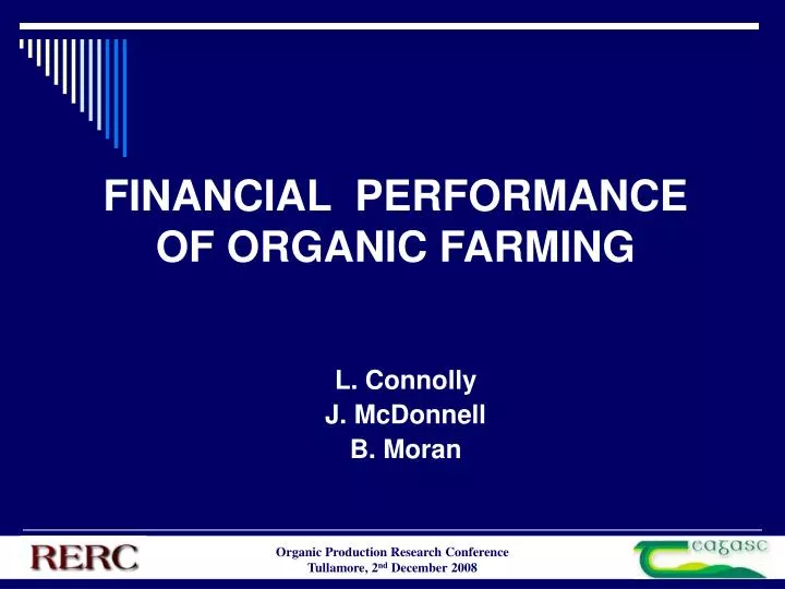 financial performance of organic farming