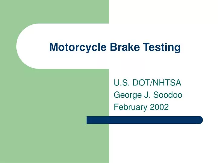 motorcycle brake testing