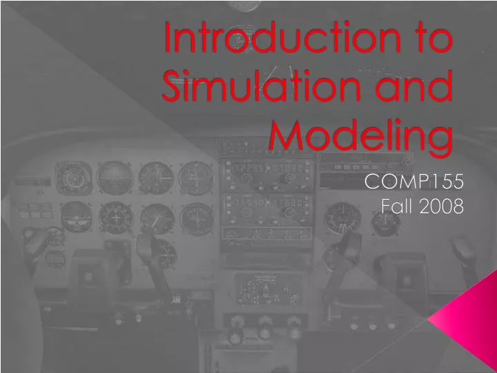 introduction to simulation and modeling
