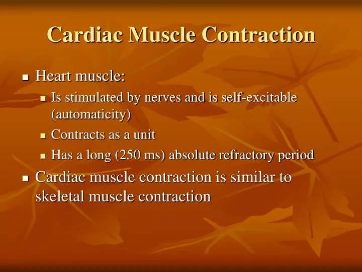 cardiac muscle contraction