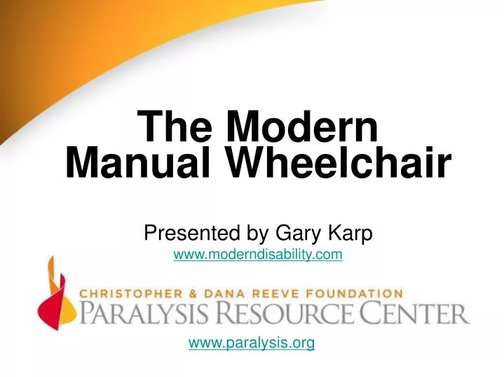 the modern manual wheelchair