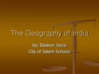 The Geography of India