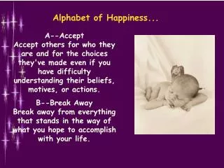 Alphabet of Happiness...