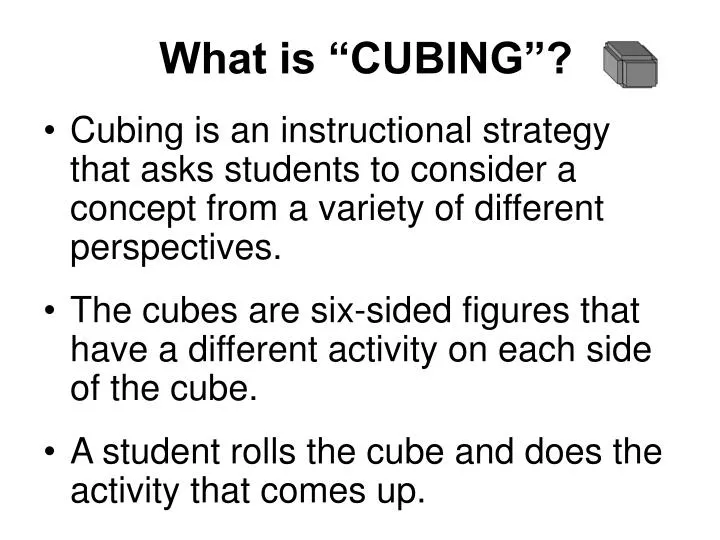 what is cubing