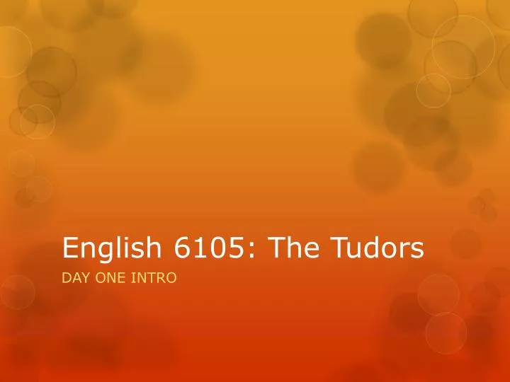 english 6105 the tudors