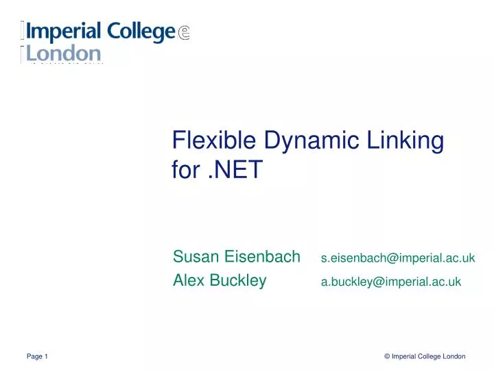 flexible dynamic linking for net