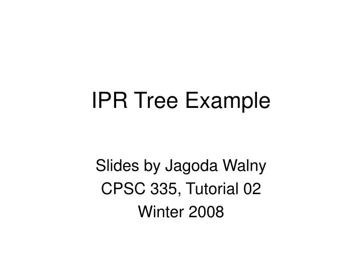 ipr tree example