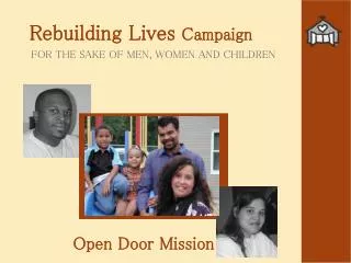 Rebuilding Lives Campaign