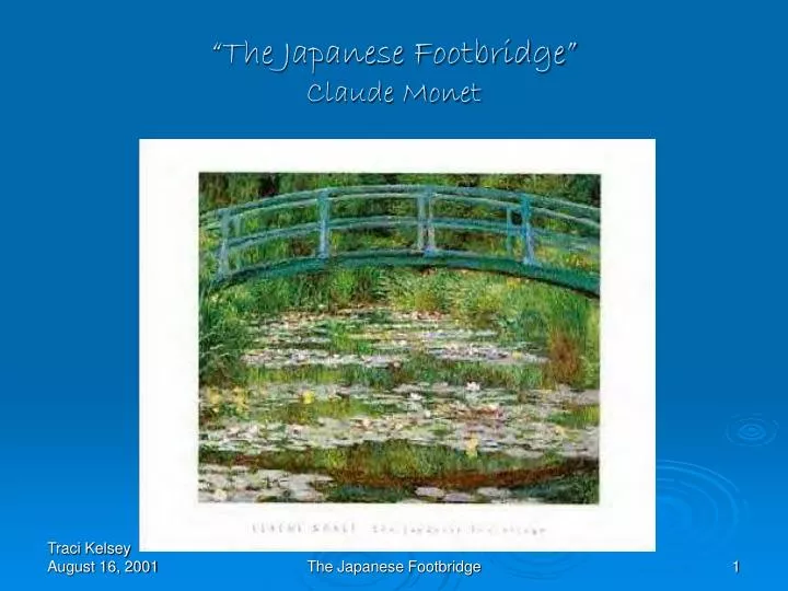 the japanese footbridge claude monet