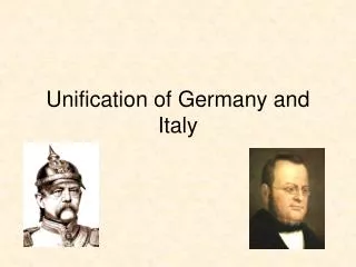 Unification of Germany and Italy