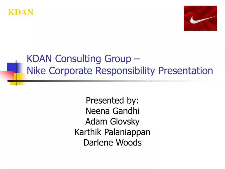 kdan consulting group nike corporate responsibility presentation
