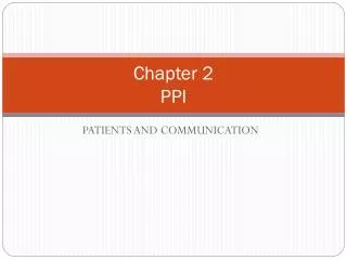 Chapter 2 PPI