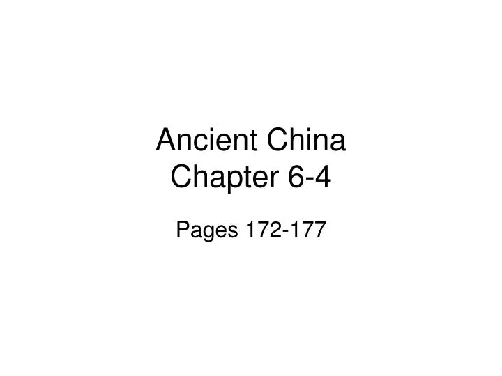 ancient china chapter 6 4