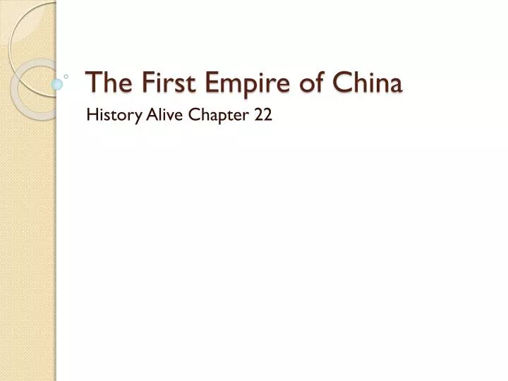 the first empire of china
