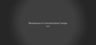 Resistance in Concentration Camps