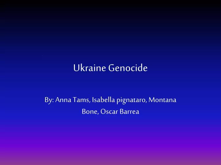 ukraine genocide