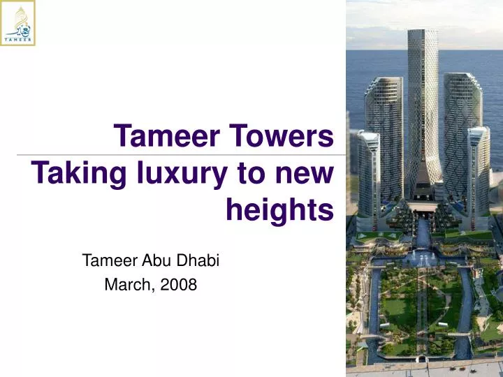 tameer towers taking luxury to new heights