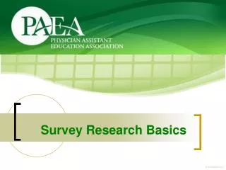 Survey Research Basics