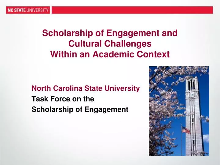 scholarship of engagement and cultural challenges within an academic context