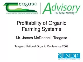 Profitability of Organic Farming Systems