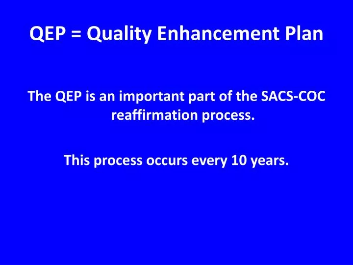 qep quality enhancement plan