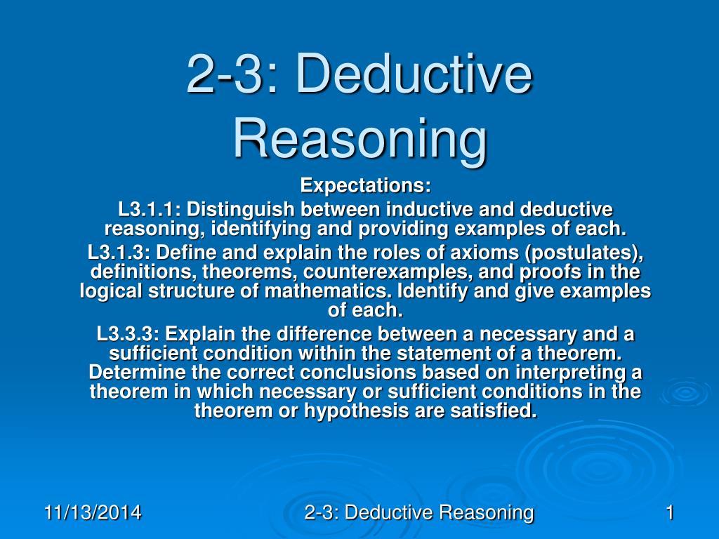 PPT - Mastering Deductive Reasoning in Mathematics: Essential Concepts ...