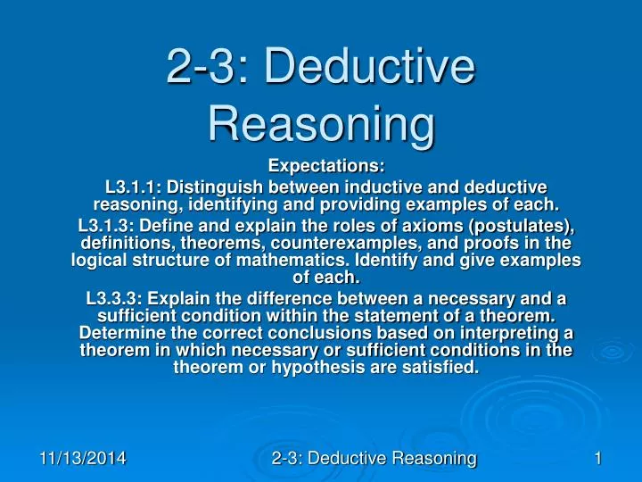 2 3 deductive reasoning