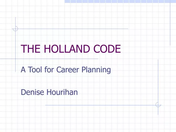 the holland code