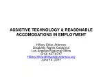 ASSISTIVE TECHNOLOGY &amp; REASONABLE ACCOMODATIONS IN EMPLOYMENT - slide 1