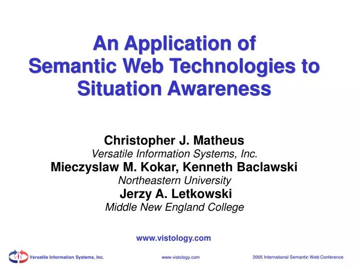 an application of semantic web technologies to situation awareness