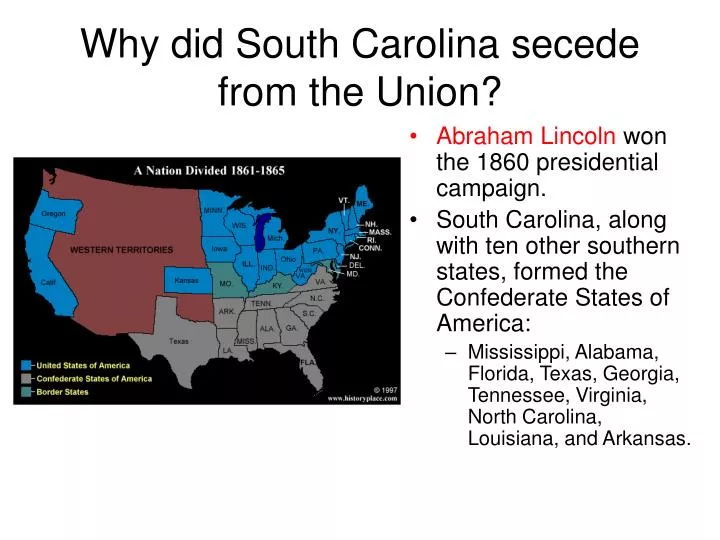 why did south carolina secede from the union