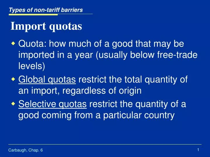 import quotas