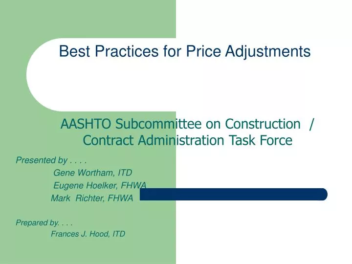 best practices for price adjustments