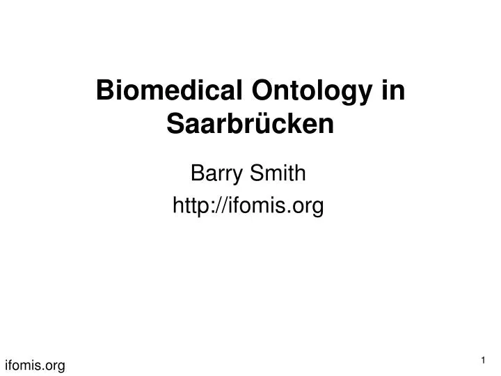 biomedical ontology in saarbr cken