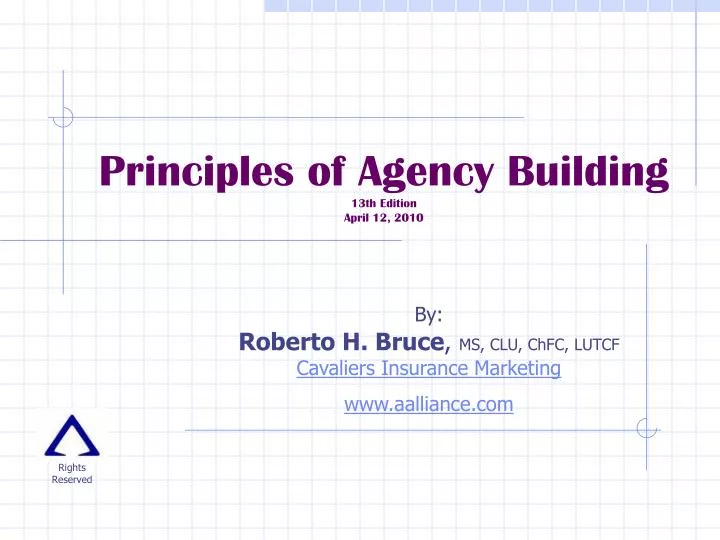 principles of agency building 13th edition april 12 2010