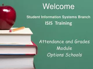 Welcome Student Information Systems Branch ISIS Training