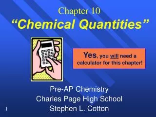 chapter 10 chemical quantities