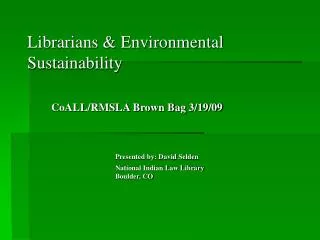 librarians environmental sustainability