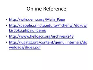 Online Reference