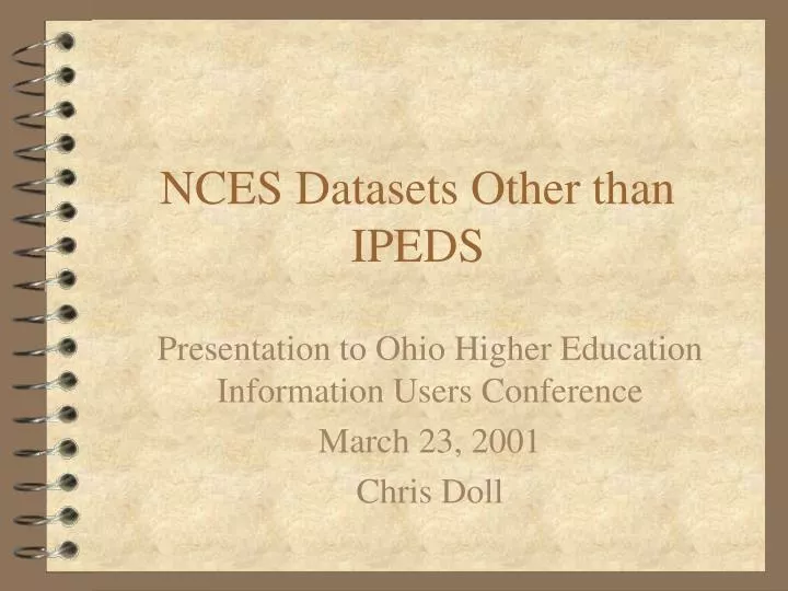 nces datasets other than ipeds