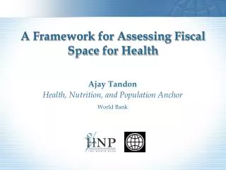 A Framework for Assessing Fiscal Space for Health