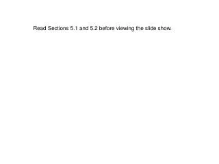 Read Sections 5.1 and 5.2 before viewing the slide show.