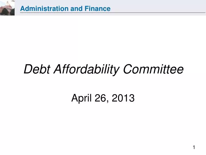 debt affordability committee april 26 2013