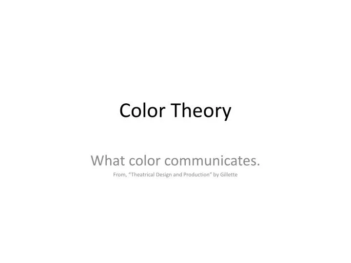 color theory